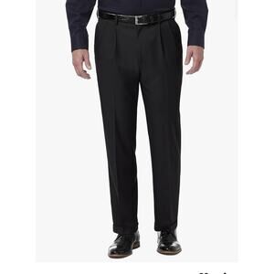 Haggar Men's Premium Comfort Classic Fit Pleat Front Dress Pant, 38X29 NWT